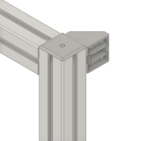 40-110-1 MODULAR SOLUTIONS ALUMINUM GUSSET 45MM X 45MM ANGLE W/HARDWARE